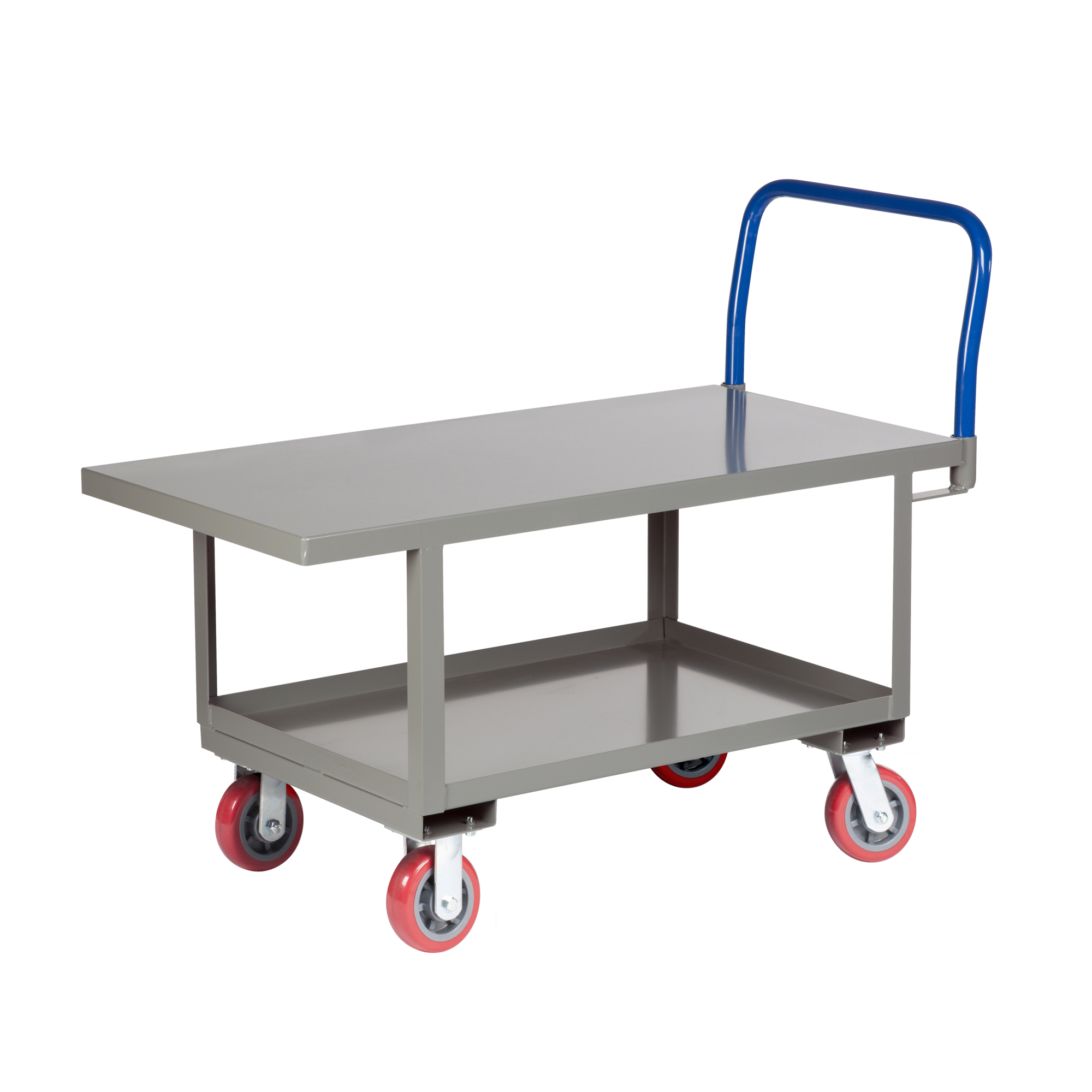 Little Giant Ergonomic Work Height Platform Truck - 30in. x 48in., 2000-Lb. Capacity, Steel Deck, 6in. Polyurethane Wheels, Model# RNB2-3048-6PY